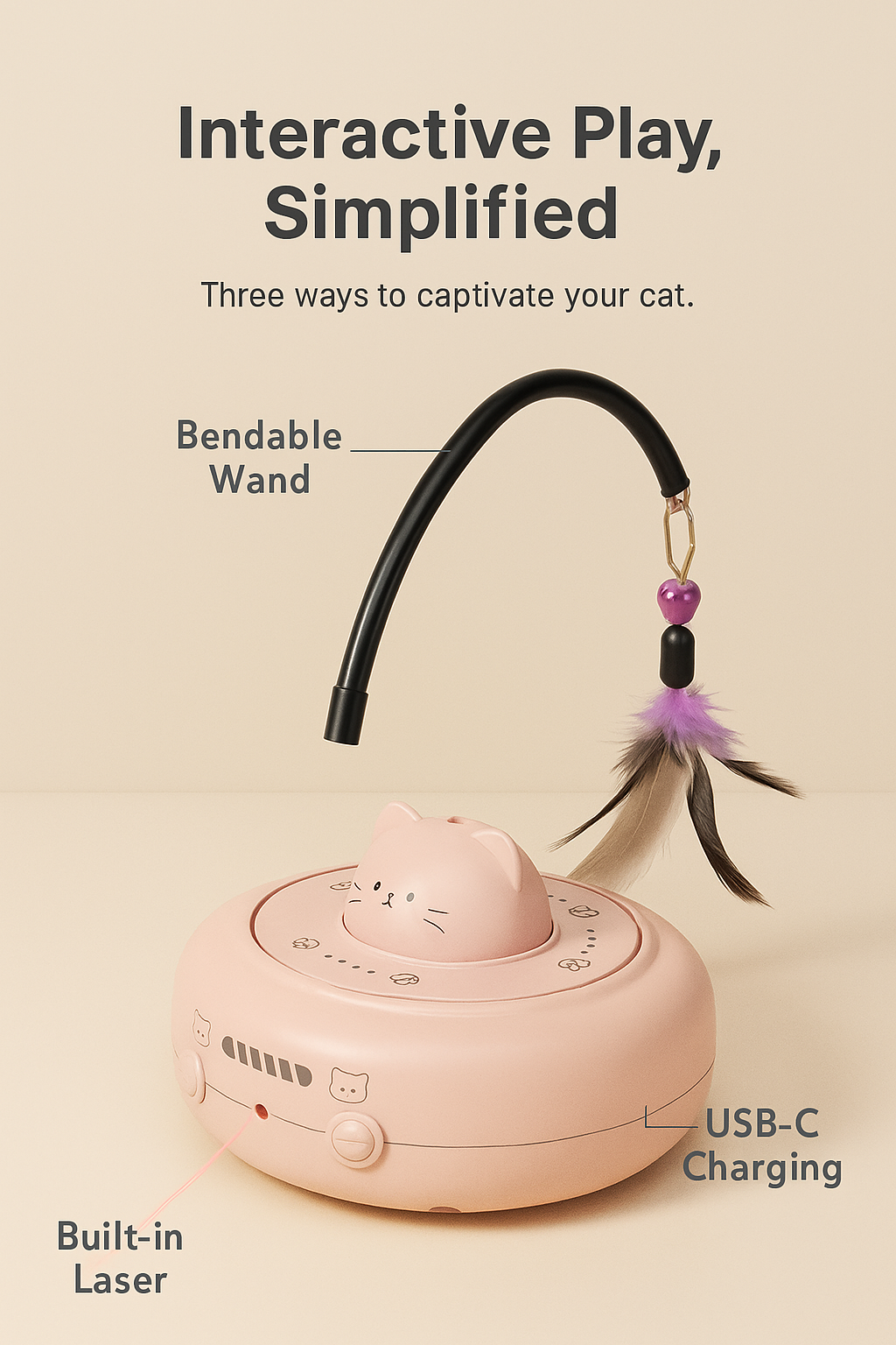 Furr Moji™Automatic Cat Teasing Stick